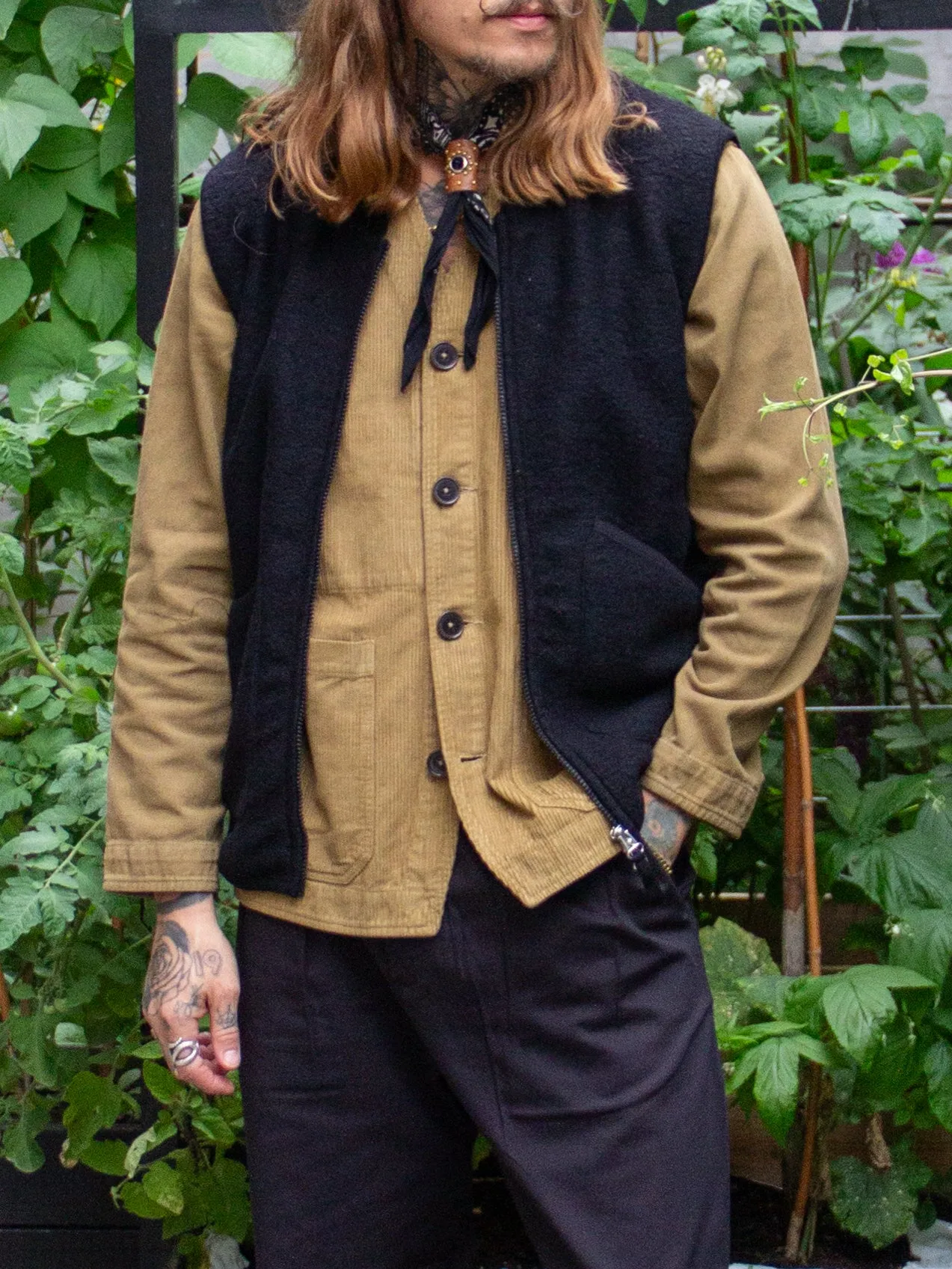 Universal Works, Cabin Jacket Corduroy/Soft Twill, Sand