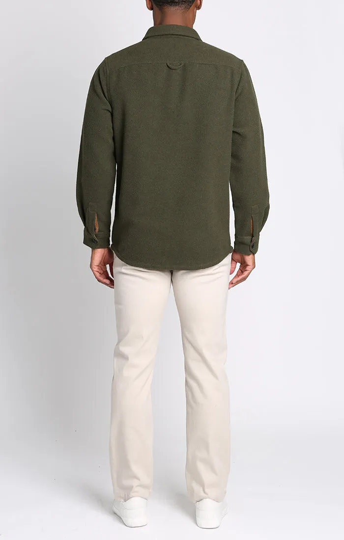 Unlined Wool Blend Overshirt