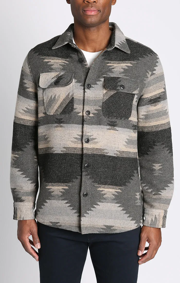 Unlined Wool Blend Overshirt