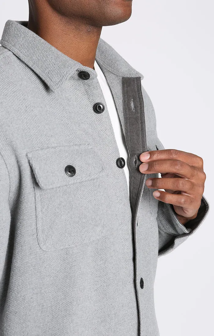 Unlined Wool Blend Overshirt