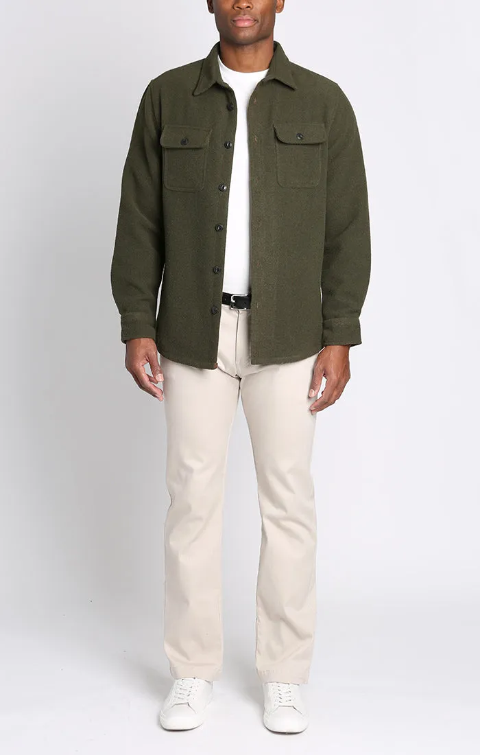 Unlined Wool Blend Overshirt