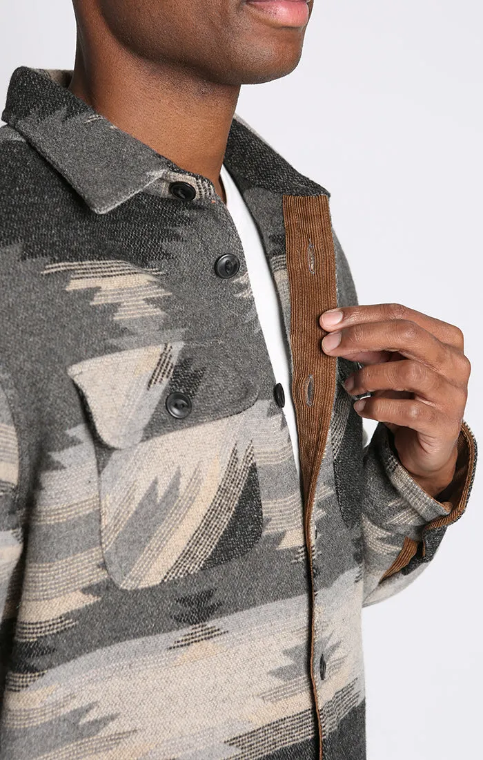 Unlined Wool Blend Overshirt