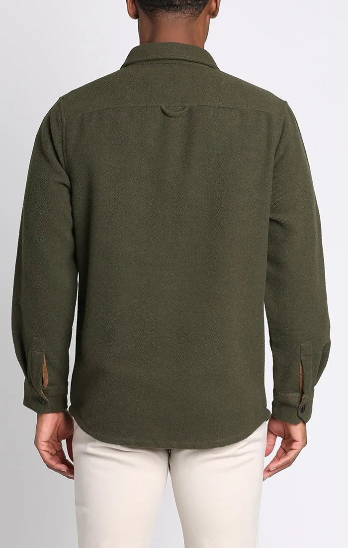 Unlined Wool Blend Overshirt
