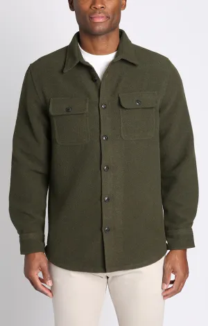 Unlined Wool Blend Overshirt