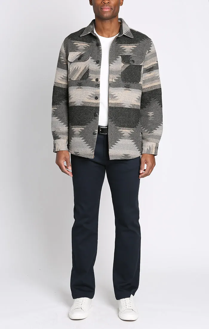 Unlined Wool Blend Overshirt