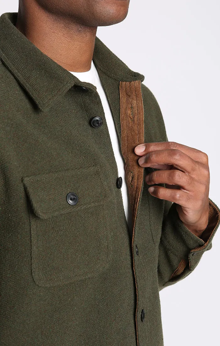 Unlined Wool Blend Overshirt