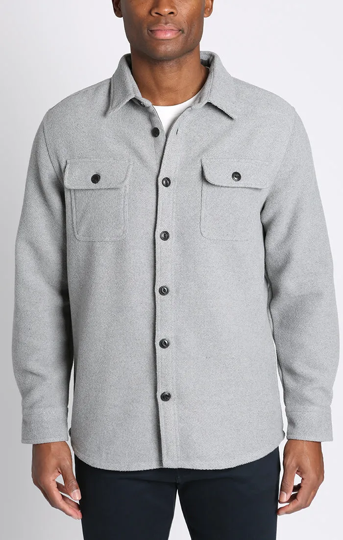 Unlined Wool Blend Overshirt