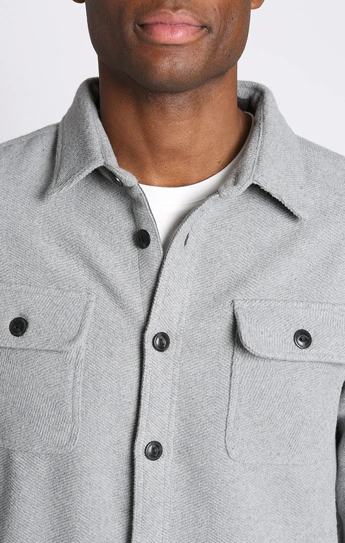 Unlined Wool Blend Overshirt