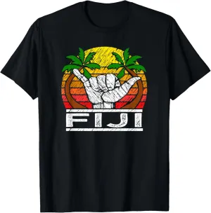 Vintage Fiji Island Sunset Gift Fiji T-Shirt