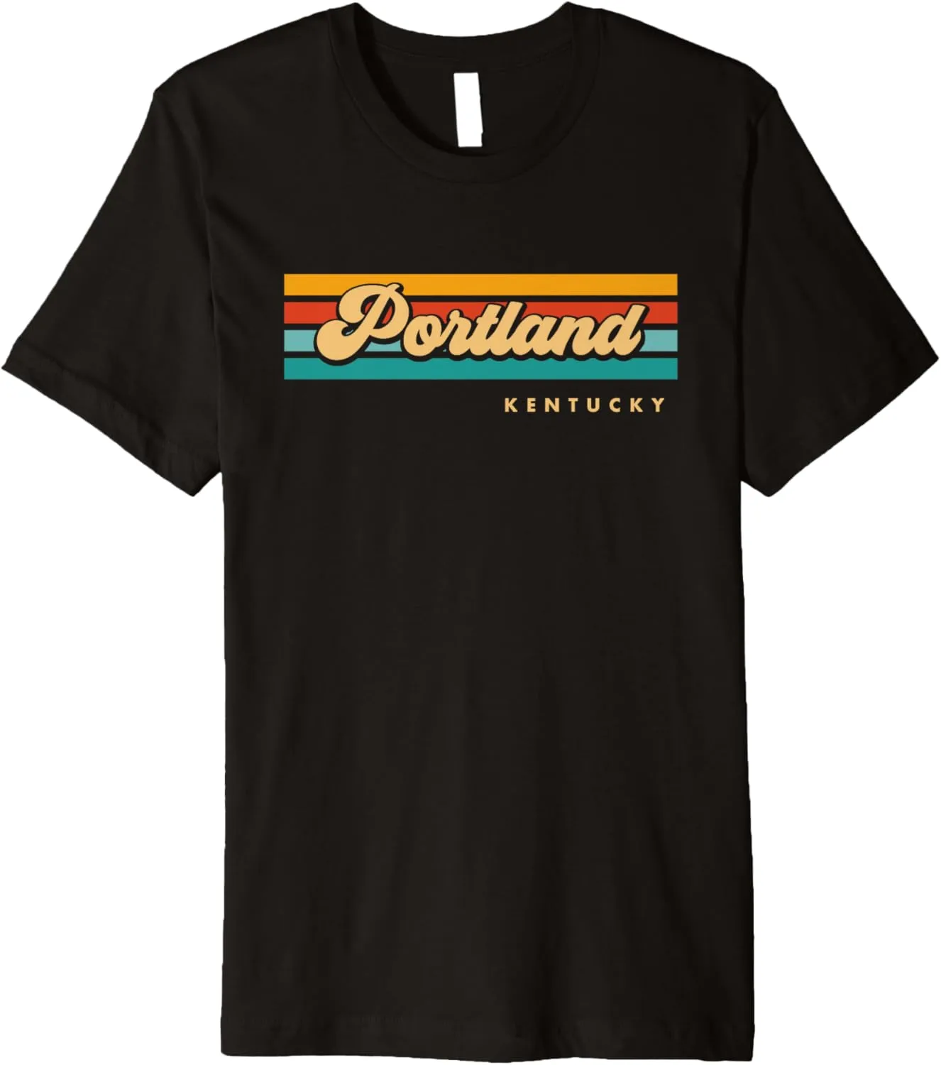 Vintage Sunset Stripes Portland, Kentucky Premium T-Shirt