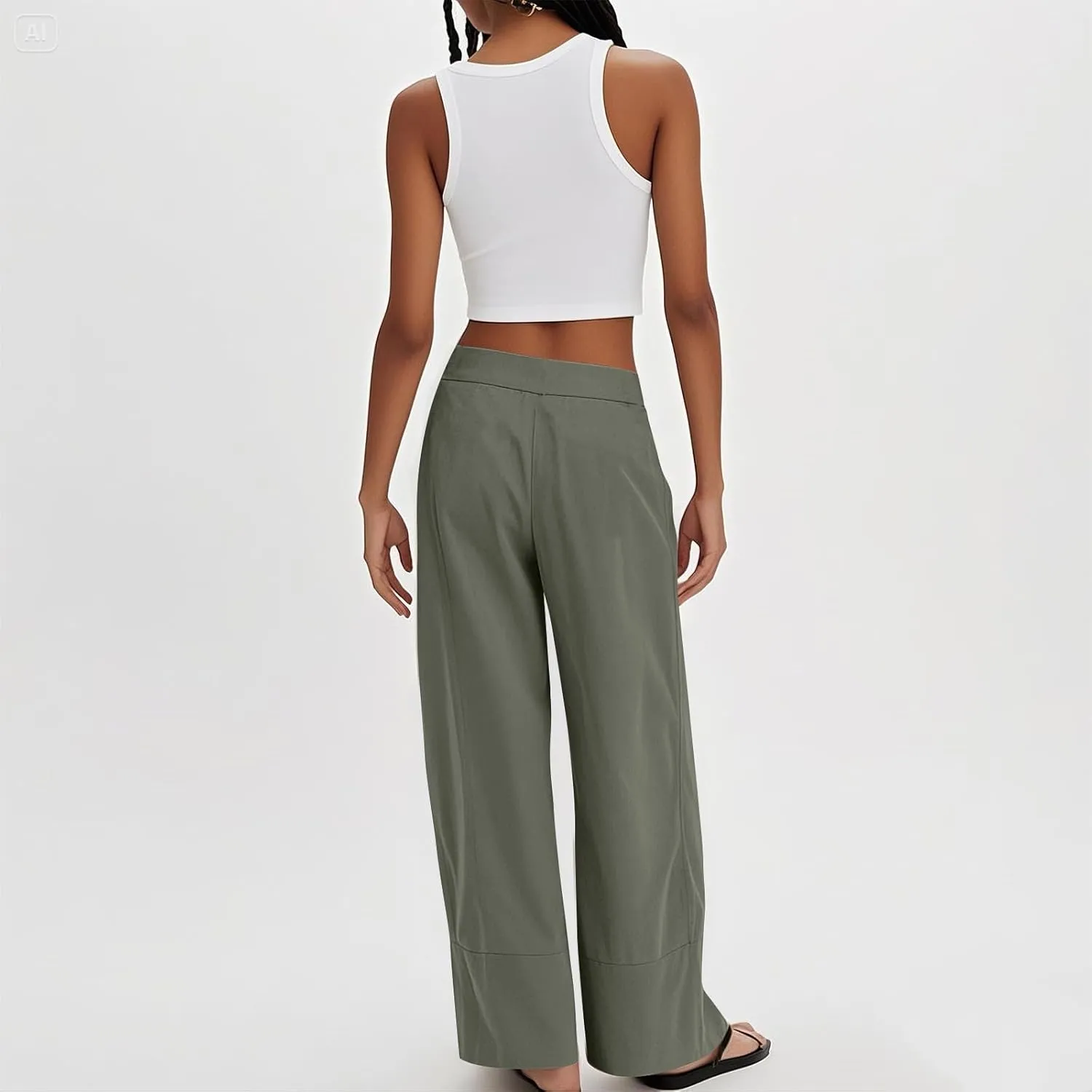 Wide Leg Linen Pants Women 2025 Summer High Waist Palazzo Pants Baggy Lightweight Boho Beach Lounge Trousers Pockets