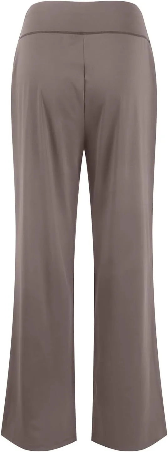 Wide Leg Yoga Pants for Women Crossover High Waisted Athletic Pants with Pockets Casual Comfy Lounge Pants