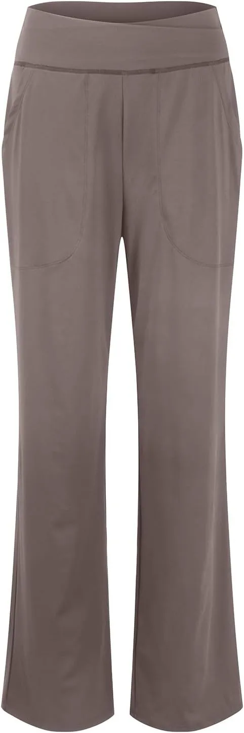 Wide Leg Yoga Pants for Women Crossover High Waisted Athletic Pants with Pockets Casual Comfy Lounge Pants