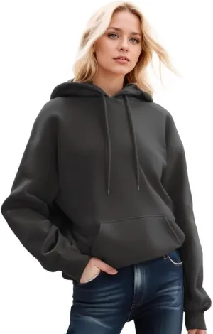 Women Hoodies Long Sleeve Pockets Hooded Sweater Solid Drawstring Pullover Fashion Sweatshirts Tops