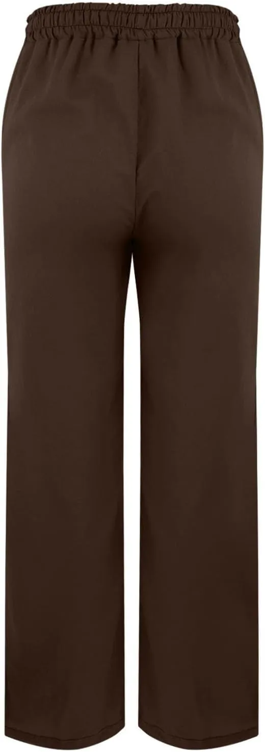 Women Linen Pants 2025 Summer Straight Leg High Waisted Side Split Lounge Pants Lightweight Baggy Beach Trouser w/Pockets