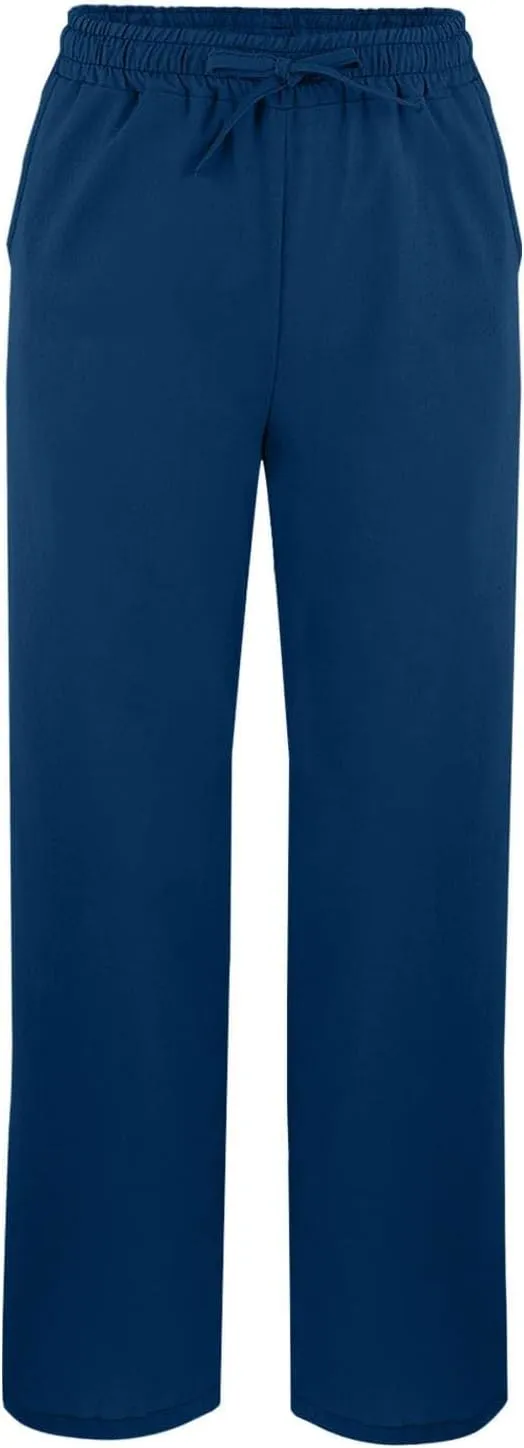 Women Linen Pants 2025 Summer Straight Leg High Waisted Side Split Lounge Pants Lightweight Baggy Beach Trouser w/Pockets