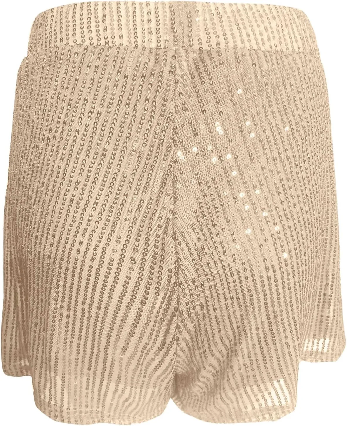 Women Sparkly Sequin Skorts Glitter Elastic High Waisted Sparkle Flowy Shorts Pleated Wide Leg Skirts for Rave Parties