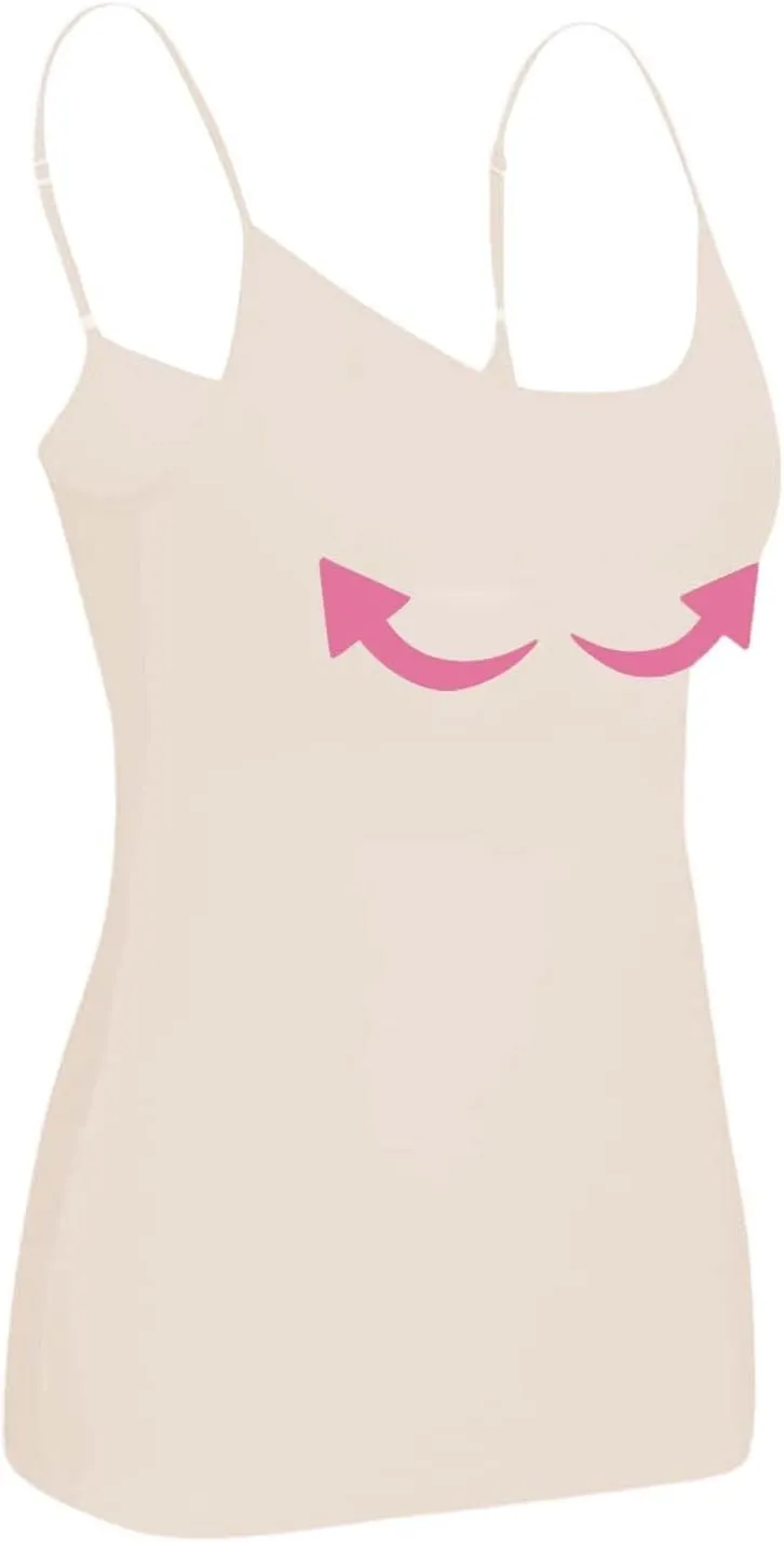 Womens Camisole Tops Shelf Bra Breathable Cool Adjustable Liftup Spaghetti Strap Cami Tank Summer Cotton Undershirts