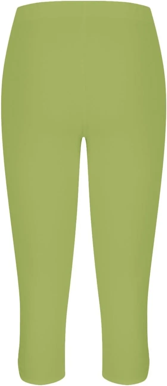 Womens Capris for Summer Dressy Cropped High Waist Yoga Pants Comfy Stretchy Leggings Workout Casual 2025 Trousers
