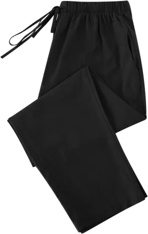 Women's Casual Cotton Linen Pants Summer Wide Straight Leg Lounge Trousers Elastic Waist Drawstring Pant with Pockets