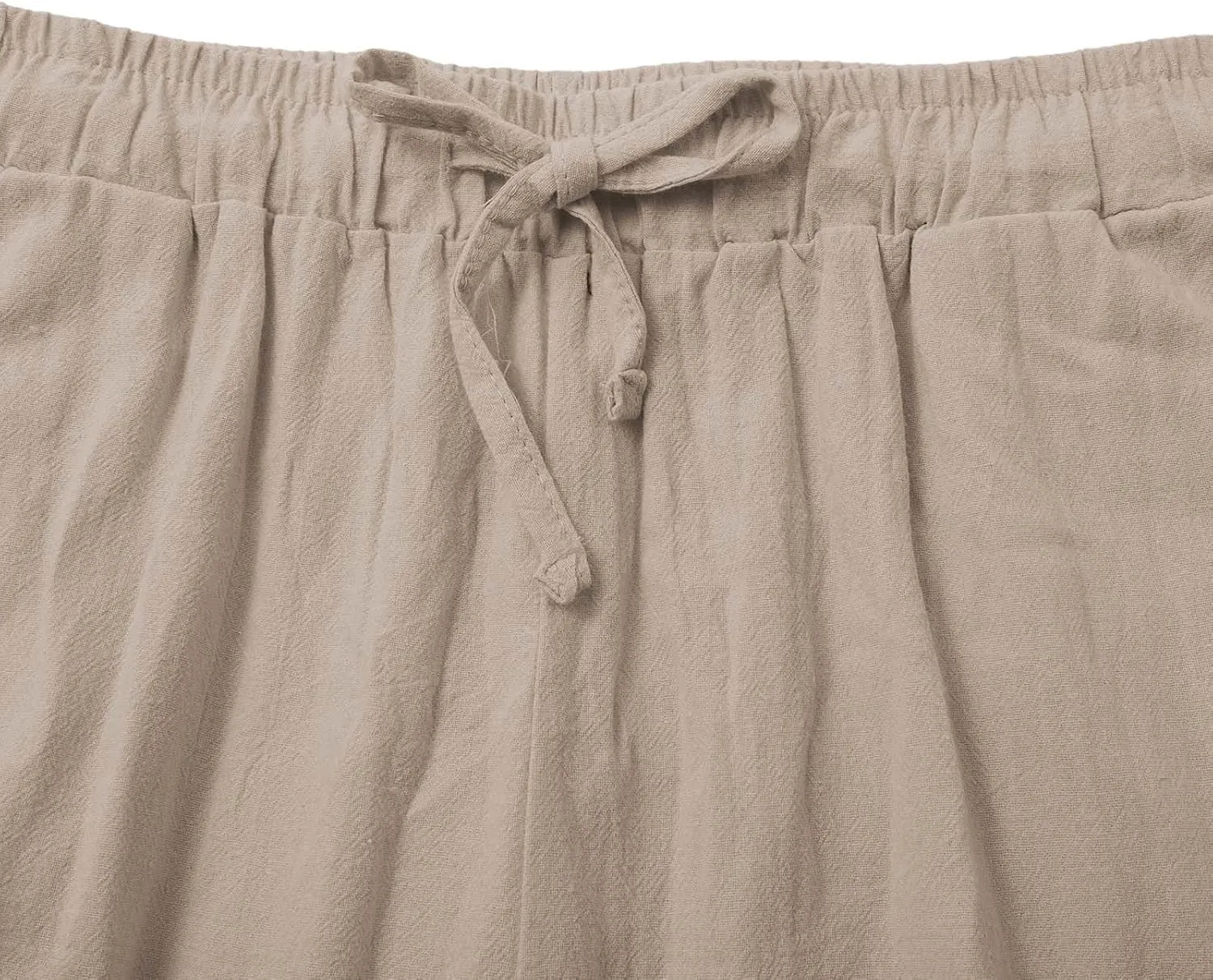 Womens Cotton Linen Pants Pants Fashion Drawstring Elastic Trousers Comfy Sports Athletic Lounge Pants with Pockets