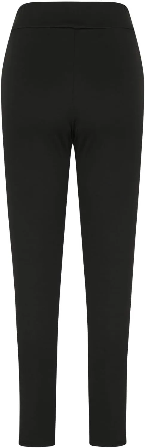 Women's Faux Leather Pants Elastic High Waist Zip Detail Straight Leg Cropped Ankle Trousers Casual Skinny Pants