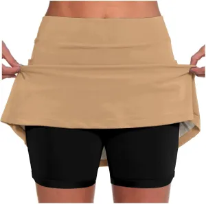 Women's Golf Skirts Skort High Waisted Stretchy Tennis Skirt Short Athletic Casual Tennis Skirt Workout Running