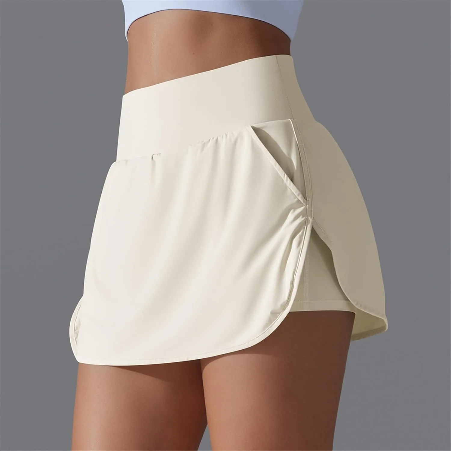 Women's Golf Skorts with Pockets Athletic Tennis Skirts with Built-in Shorts High Waist Lightweight Workout Skorts