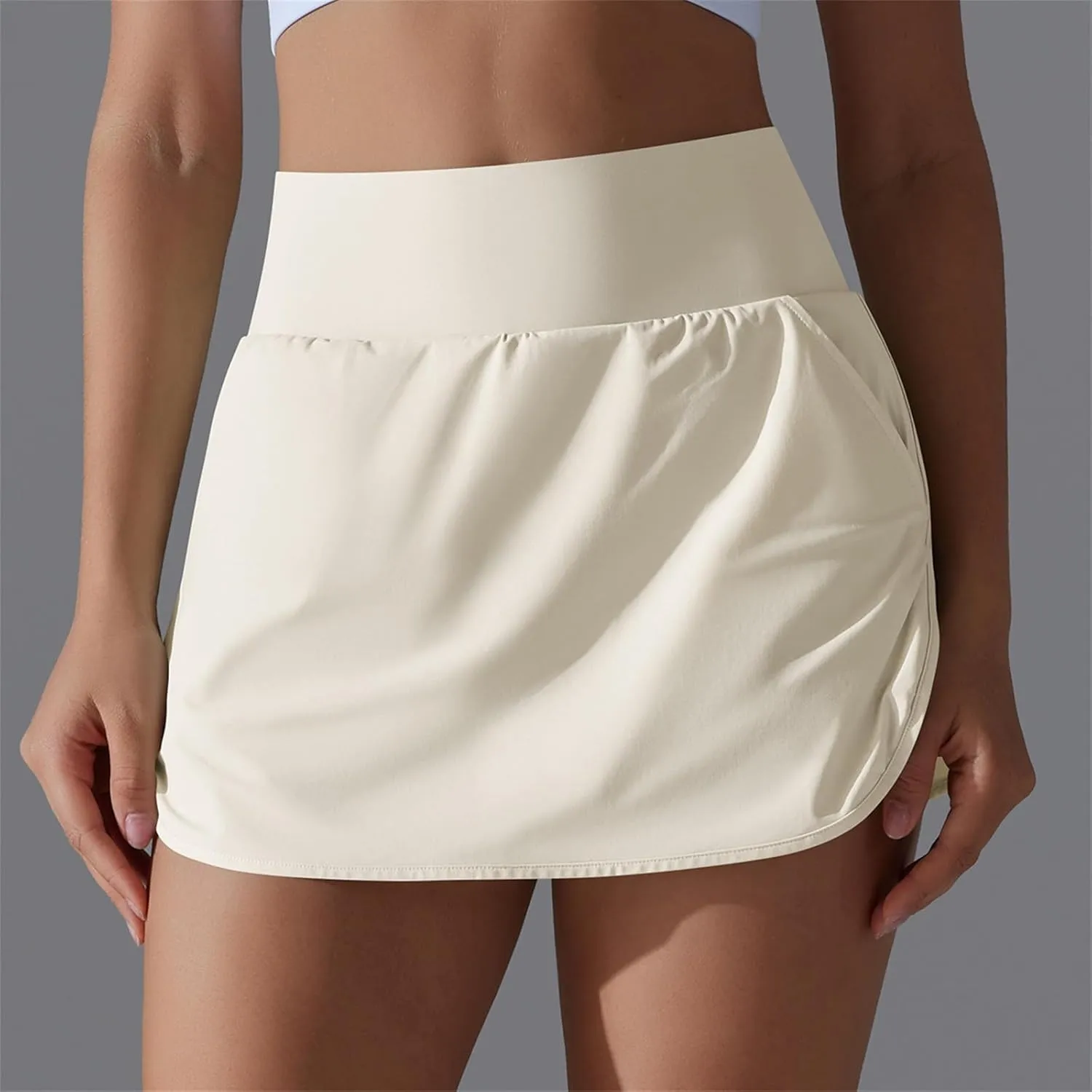 Women's Golf Skorts with Pockets Athletic Tennis Skirts with Built-in Shorts High Waist Lightweight Workout Skorts