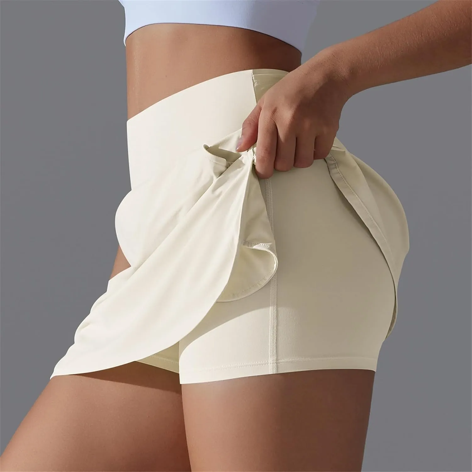 Women's Golf Skorts with Pockets Athletic Tennis Skirts with Built-in Shorts High Waist Lightweight Workout Skorts