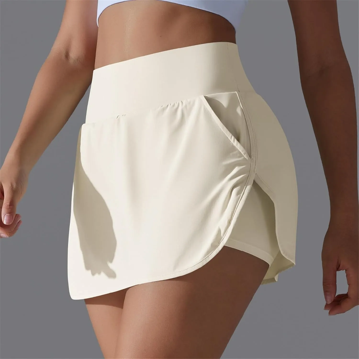 Women's Golf Skorts with Pockets Athletic Tennis Skirts with Built-in Shorts High Waist Lightweight Workout Skorts