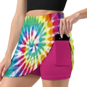 Women's Golf Skorts with Shorts Inner Pocket Tennis Skirts Athletic Skorts Running Workout Sports
