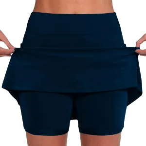 Womens High Waisted Skorts 2024 Plus Size Gym Athletic Workout Running Sports Skirt Shorts