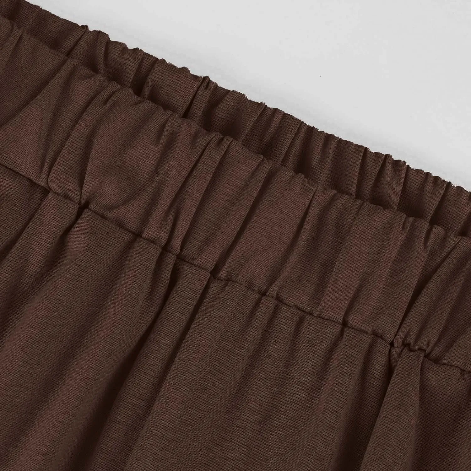 Womens Linen Cropped Pants High Waisted Summer Beach Pants Elastic Waist Tapered Pants Casual Ankle Length Trousers