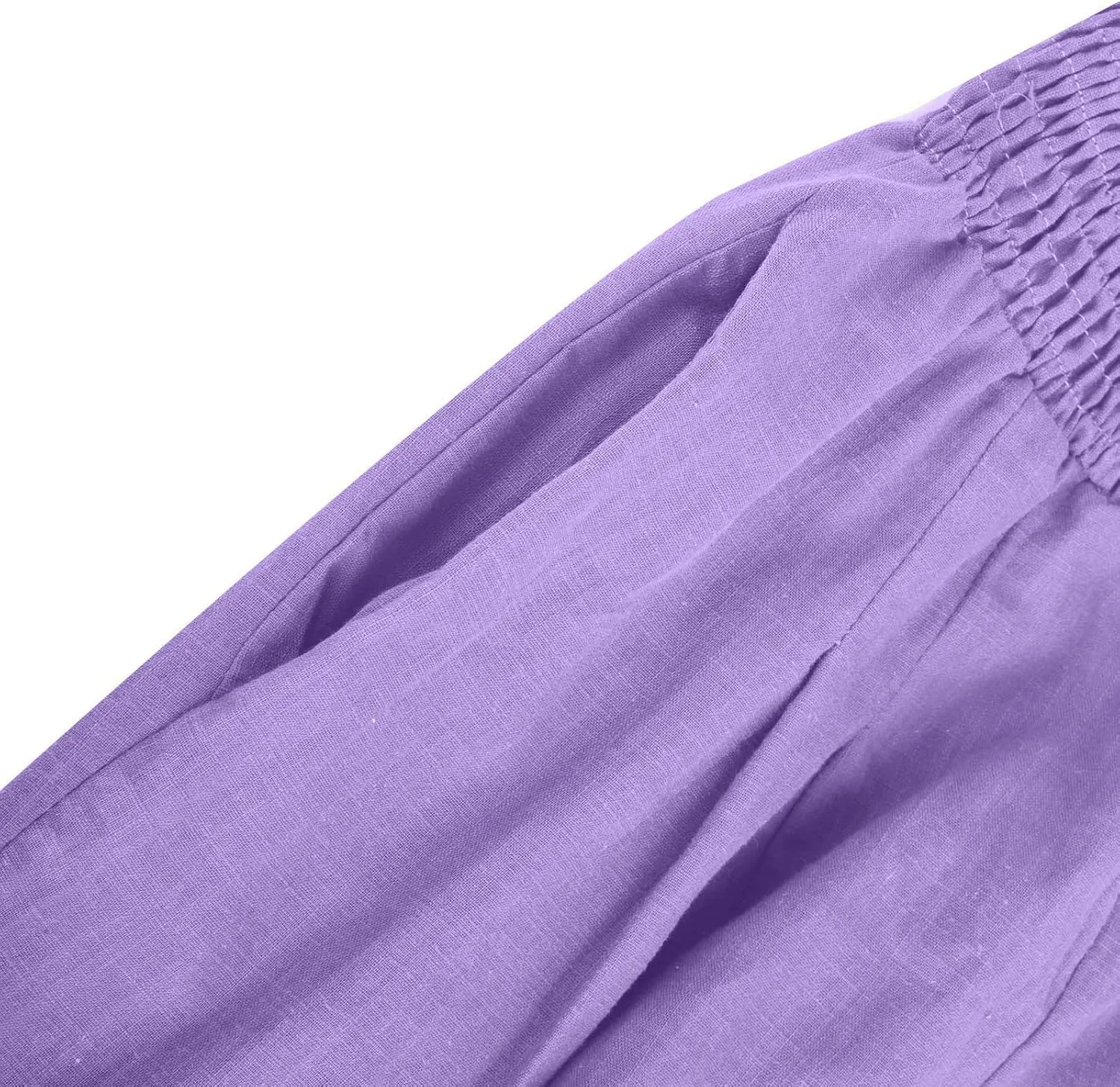 Womens Linen Pants Wide Leg Casual High Waist Solid Color Sports Pants Cotton Linen Summer Trousers with Pockets