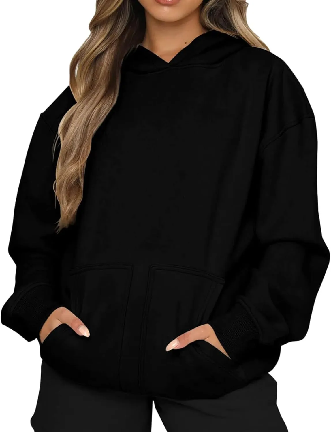 Womens Oversized Hoodies Sweatshirts Casual Long Sleeve Fleece Hooded Pullover Tops Fall Winter Clothes