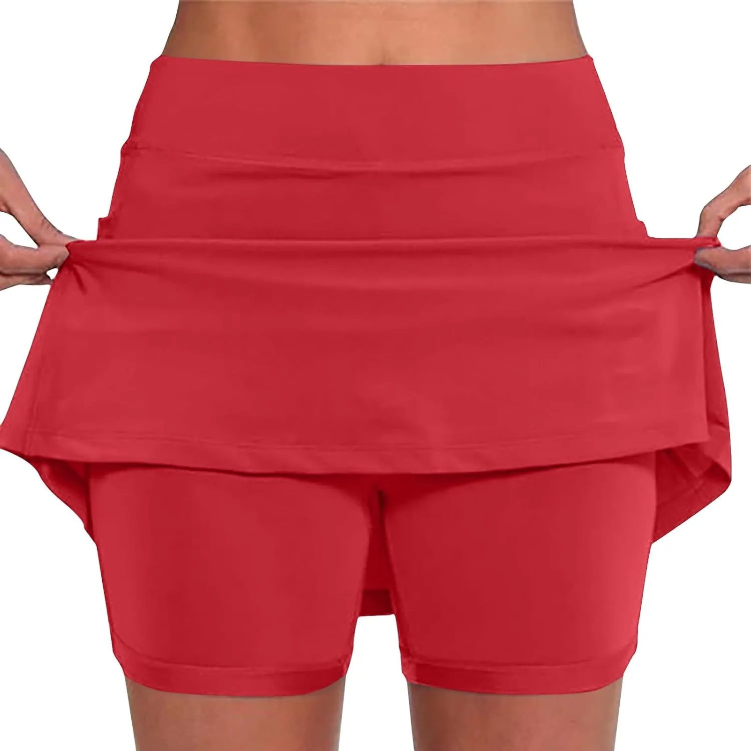 Womens Skorts with Pockets Plus Size Athletic Skorts for Women High Waist Summer Shorts Casual, Small