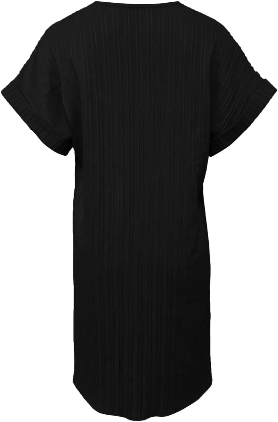Womens Summer Shirt Dress Short Sleeve A Line Shift Dress Casual Loose Fit Beach Sundress Shirt Tunic Dresses with Pockets