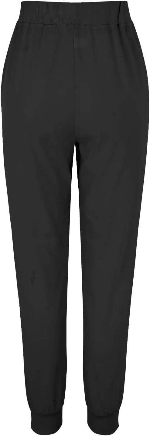 Womens Tapered Linen Pants Ankle Cotton Linen Drawstring Back Elastic Waist Pants Casual Trousers Capris with Pockets