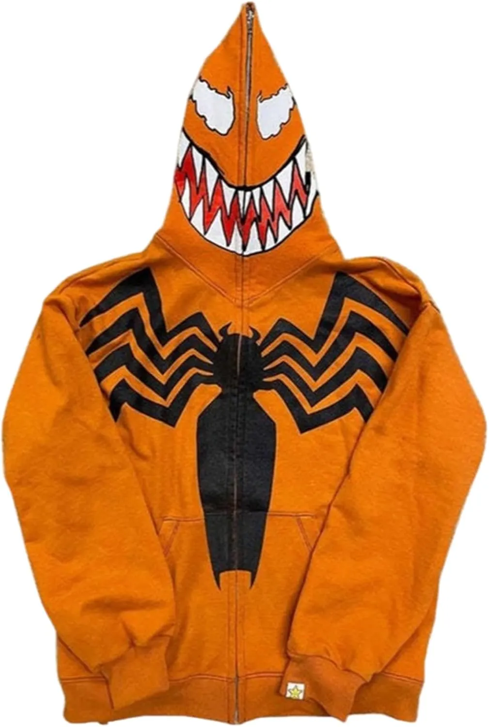 Womens Zip Up Hoodies Sweatshirt Trendy Men Y2K Jacket Long Sleeve Spider Graphic Pullover Oversized Goth Streetwear