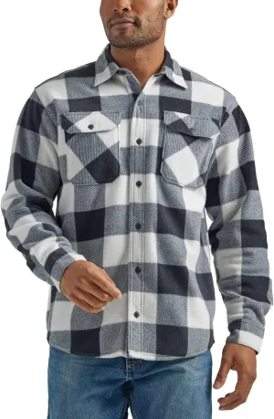 Wrangler Authentics Men's Long Sleeve Heavyweight Fleece Shirt