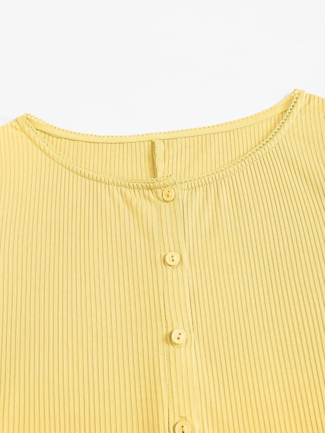 ZAFUL Women's Short Sleeve Shirt Crew Neck Button Down Cardigan T-Shirt Slim Fit Y2K Going Out Casual Fashion Tops