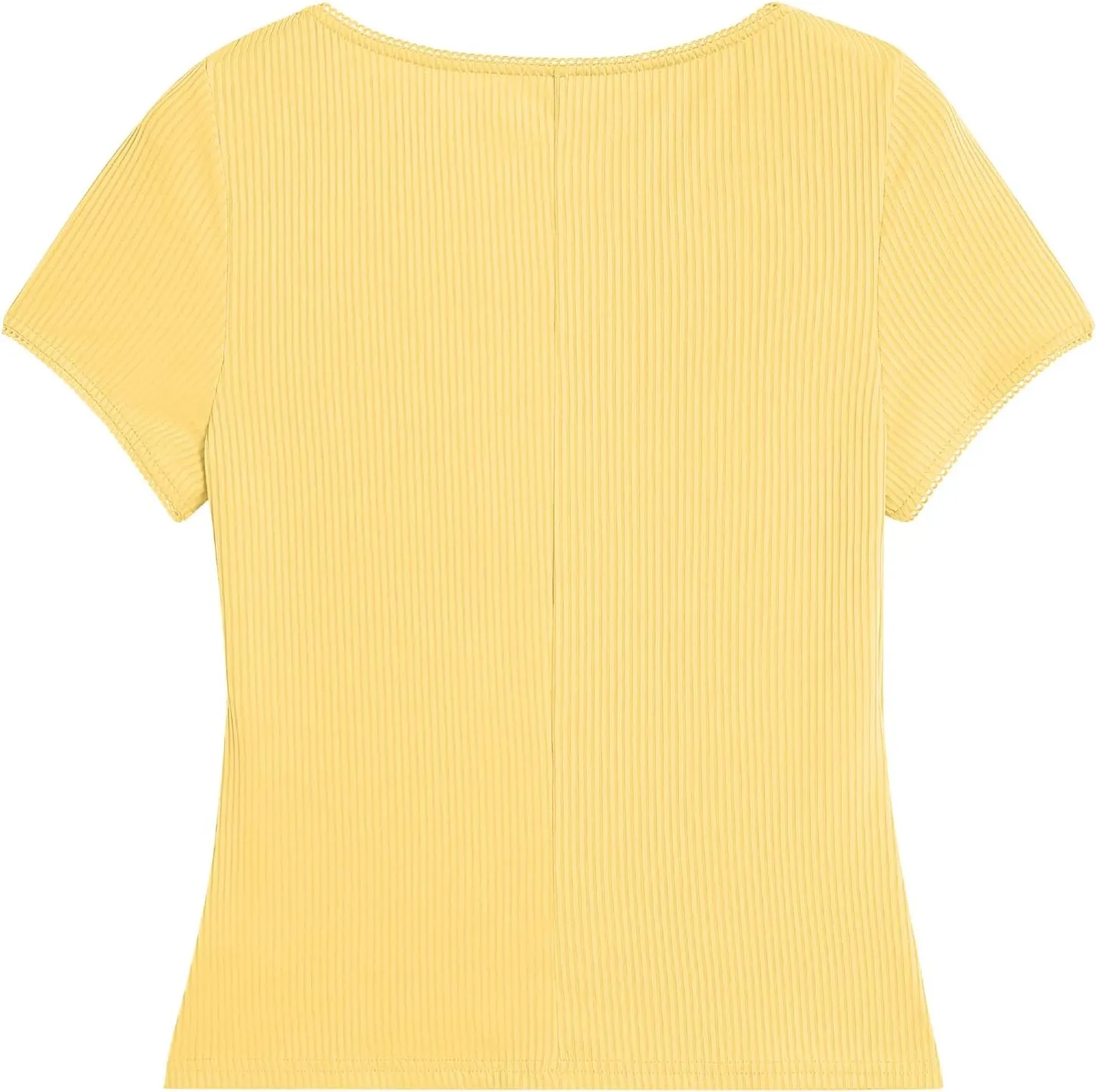 ZAFUL Women's Short Sleeve Shirt Crew Neck Button Down Cardigan T-Shirt Slim Fit Y2K Going Out Casual Fashion Tops