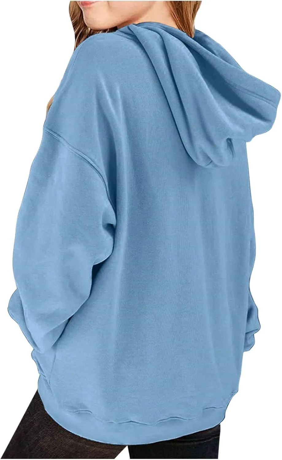 ZDRZK Hoodies for Girls Oversized Casual Fleece Cute Sweatshirts Long Sleeve Pullover Teen Girls Y2K Fall Clothes